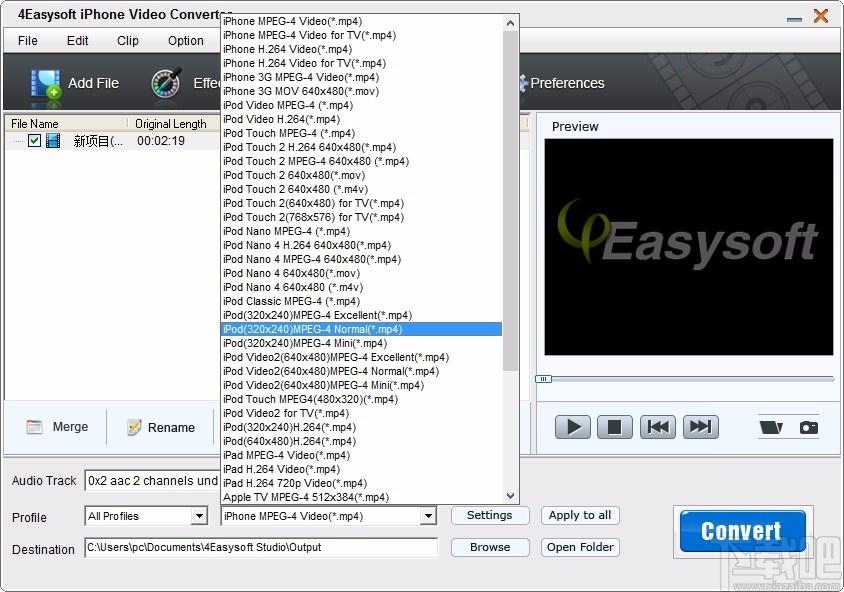 4Easysoft iPhone Video Converter,iPhone视频格式转换